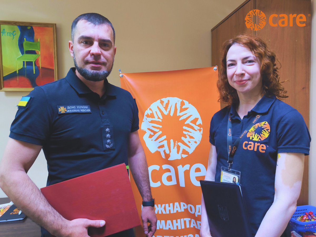 CARE will provide rescuers in #Donetsk Region with Invincibility Kits to support Invincibility Points for the civilian population. Each kit includes mattresses, sleeping bags, folding chairs, generators, heaters, chargers, power banks, fire extinguisher and utensils.