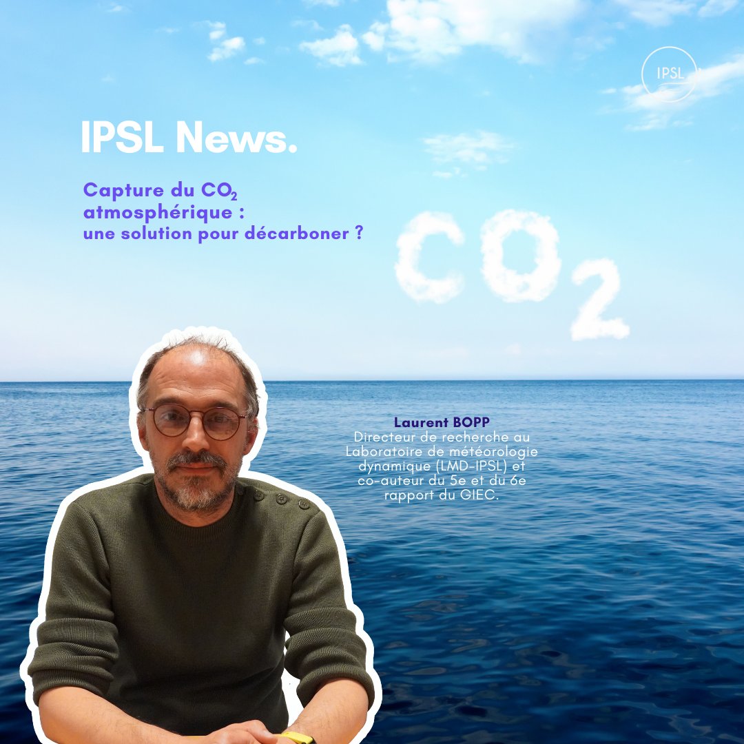 🎙️ #IPSL_News Capture du CO2 atmosphérique : une solution pour décarboner ? @laurent_bopp donne son éclairage sur ces émissions dites 'négatives'. 🎧 Écouter le podcast : ipsl.fr/article/ipsl-n… #LMD_IPSL @CNRS_INSU @Sorbonne_Univ_ @ENS_ULM