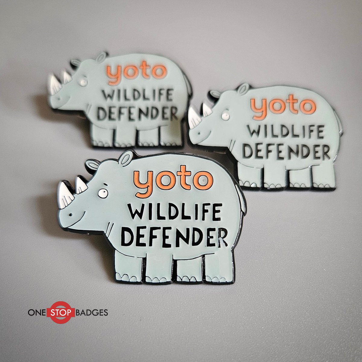 ❤️ These little rhinos #softenamelbadges #pinbadges #pinspinspins #enamelbadges #badges #pins #custompins #personalisedpins #lapelpins #pincollector #enamelpins #rhino #wildlife
