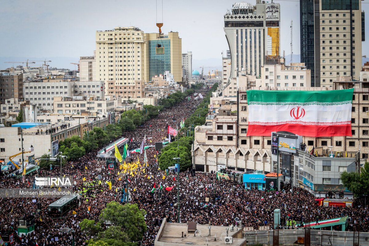 3 million people attended the funeral of Iranian President Raisi in Mashhad.