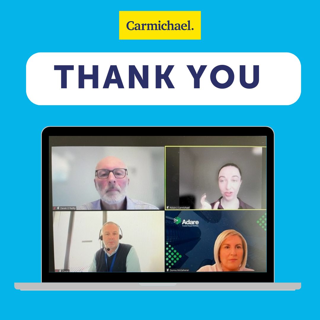 🙏 Thanks to all the attendees and our panellists for being part of our 'Hiring Your Nonprofit’s First Staff Member' webinar today. 🎧Listen back if you missed it🔗 tinyurl.com/3cn5me44 🔒Passcode: d58VjR3^ Read one of our many useful resources 👇 carmichaelireland.ie/resources/new-…
