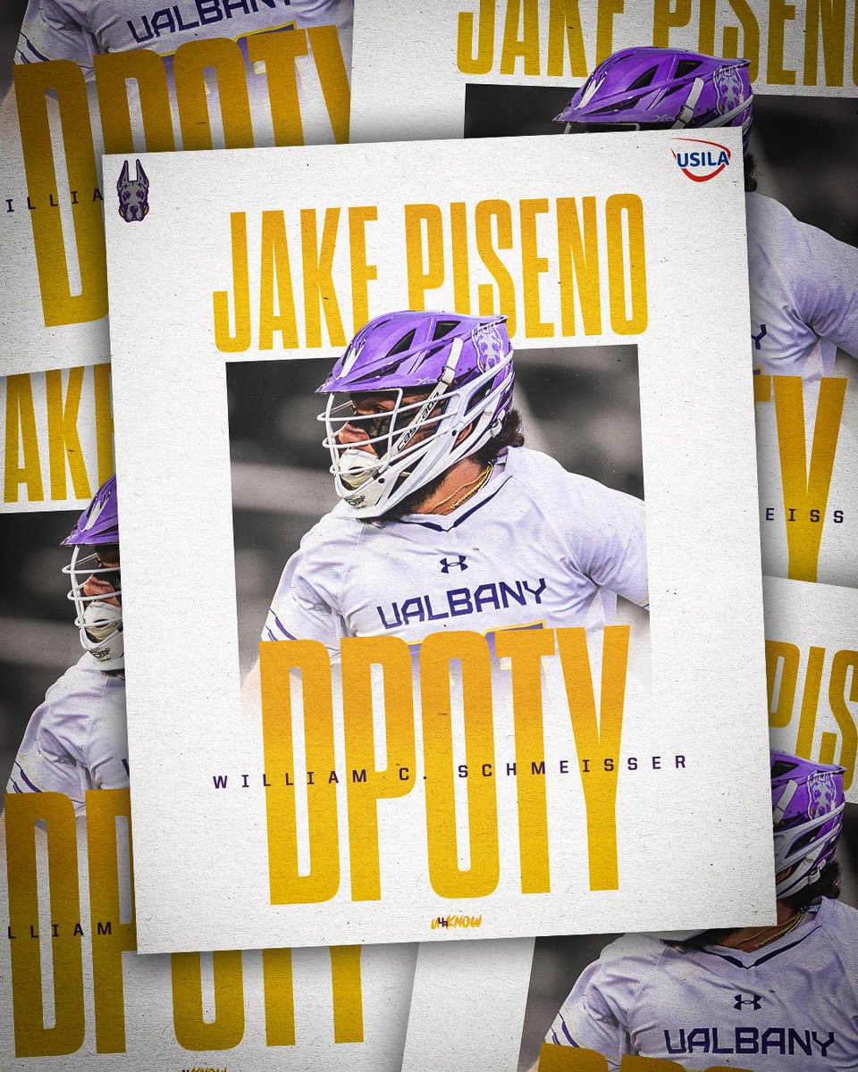 UAlbanyMLax's tweet photo. 𝐍𝐚𝐭𝐢𝐨𝐧𝐚𝐥 𝐃𝐞𝐟𝐞𝐧𝐬𝐢𝐯𝐞 𝐏𝐥𝐚𝐲𝐞𝐫 𝐨𝐟 𝐭𝐡𝐞 𝐘𝐞𝐚𝐫 ✅

@jpiseno5 is the recipient of the prestigious @USILA_Lax William C. Schmeisser Award, given annually to the most outstanding defenseman in men's college lax 🏆

#UAUKNOW #DaneTrain https://t.co/GajFCEoufZ