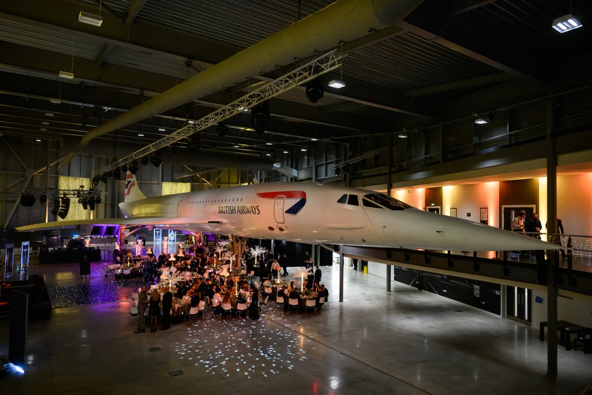 AerospaceEvent's tweet photo. The Concorde Hangar is ideal for any event, whether you are hosting a conference, gala dinner, awards ceremony or celebration party, we are here to help create the perfect event for you in the most unique setting. ✈️

Enquire now: events@aerospacebristol.org ⭐ https://t.co/fhGEfUodWj
