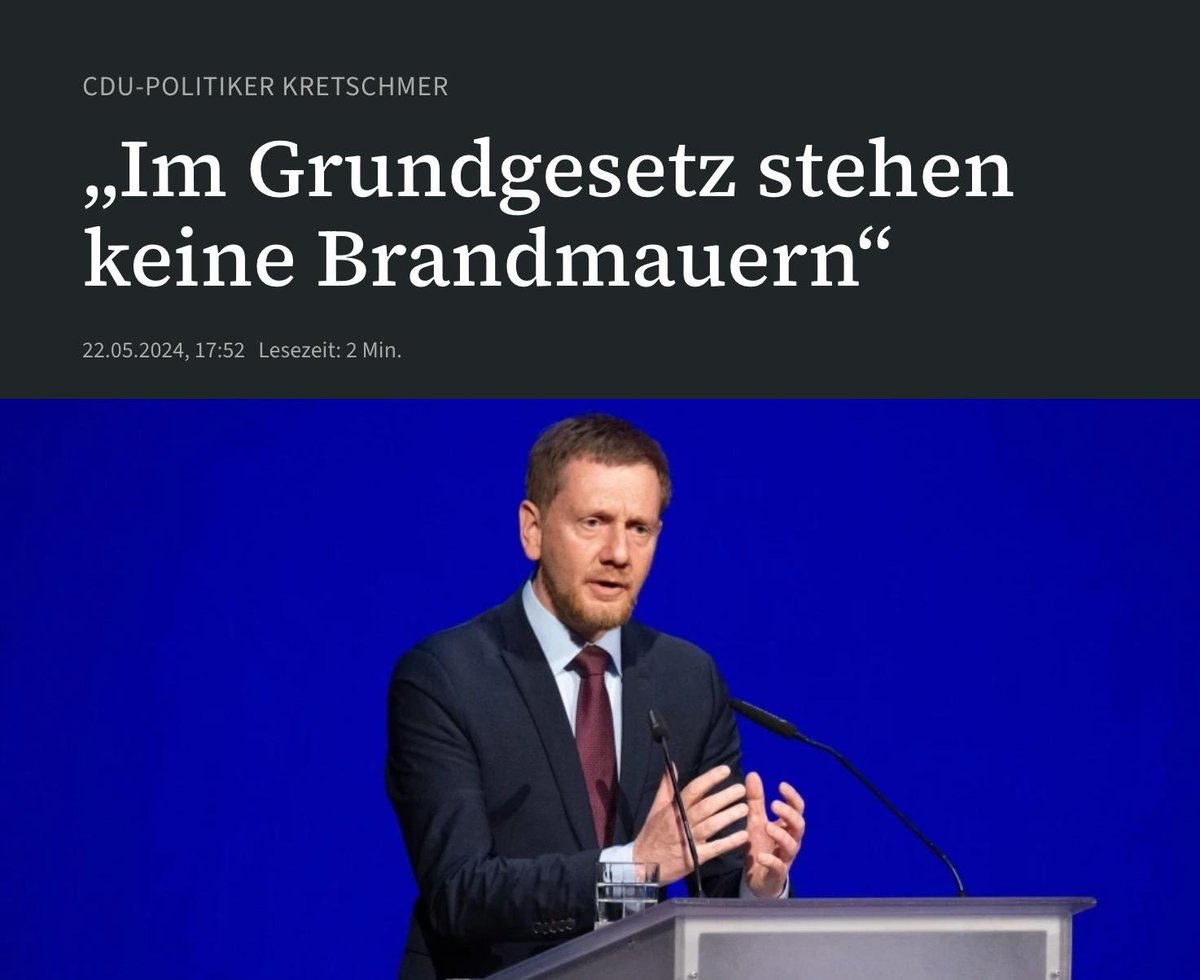 „Das bewusste Absetzen von der Unrechtsherrschaft des Nationalsozialismus war historisch zentrales Anliegen aller an der Entstehung wie Inkraftsetzung des Grundgesetzes beteiligten Kräfte.“ ~ BVerfGE 124, 300 oder anders: Das Grundgesetz IST die verdammte Brandmauer, Michael.