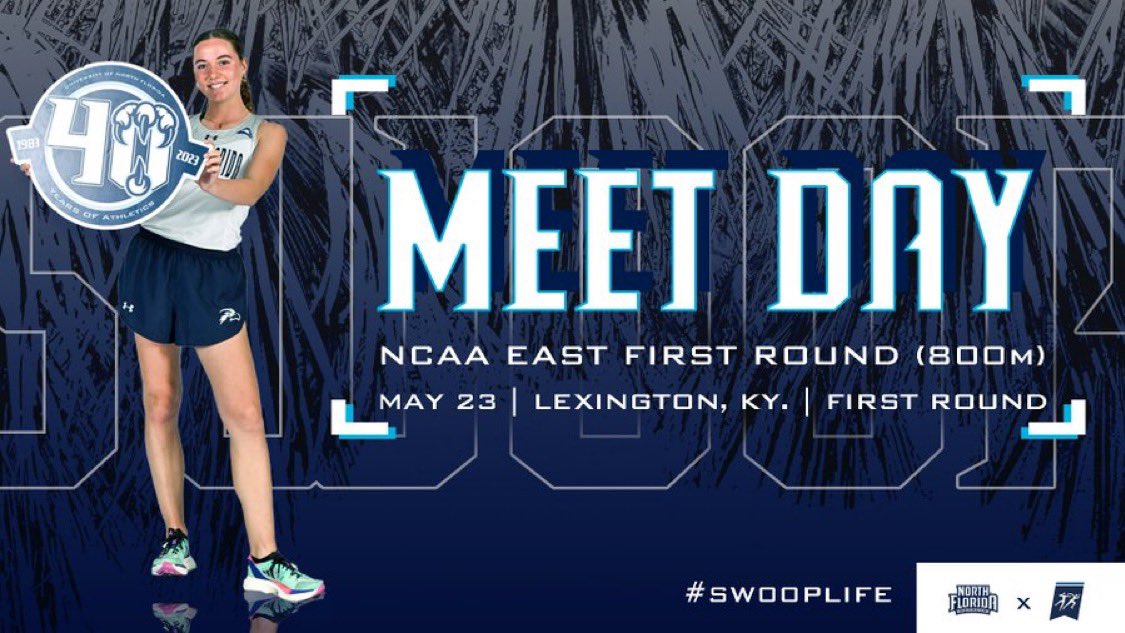 🏃‍♀️ Smilla Kolbe - Women's 800m (First Round) 🆚 NCAA East Region First Round 📍 Lexington, Ky. ⌚️ 4:50 p.m. 📊 bit.ly/3wI0Meo 💻 bit.ly/4arNtwG #SWOOP