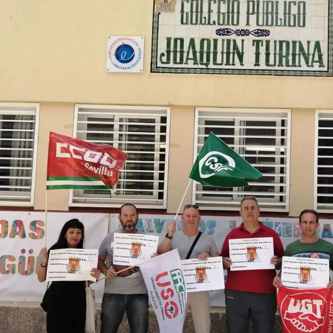 Seguimos en la lucha✊
🗓️ Hoy apoyamos, desde el CEIP Joaquín Turina, el servicio de la limpieza 🧽 de los colegios públicos 👩‍🏫👨‍🏫