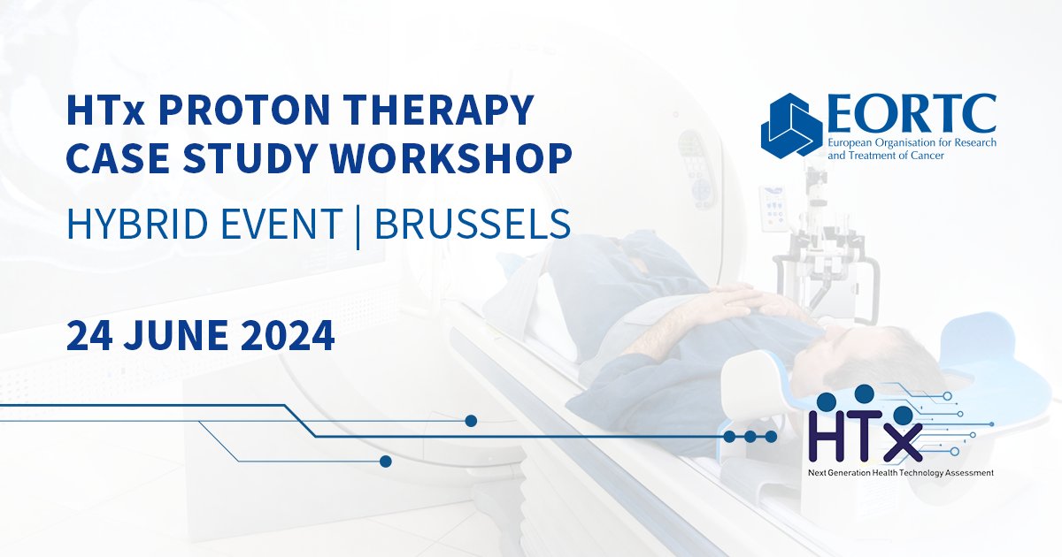 Register now for our upcoming #ProtonTherapy case study workshop as part of the @HTx_H2020 project: eortc.org/event/htx-prot… 📅 24 June 📍 EORTC HQ, Brussels (Hybrid) @HorizonEU #HTx_H2020 #HorizonEU