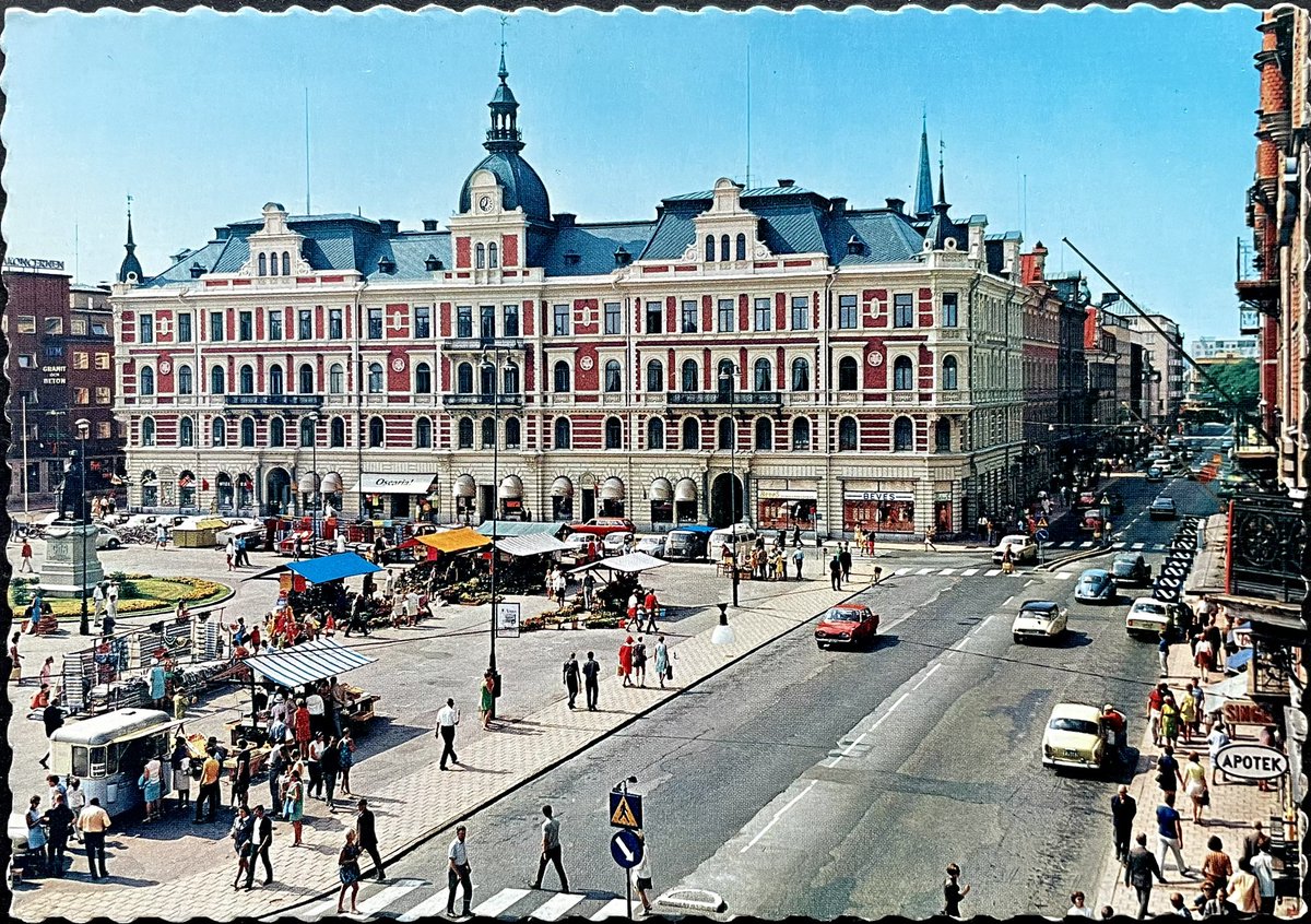 Sundsvall. Storgatan och Torget. Pls Rtwt.