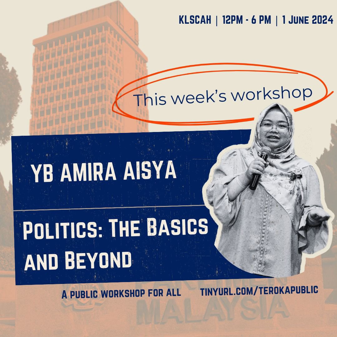 partimuda's tweet photo. Back with another public workshop!

Now is your chance to learn the basics and beyond of politics. Hear from first hand from the experienced youngest ADUN in the Johor State Assembly and the President of MUDA! 🏴

Register now before slots are filled! 
🔗 https://t.co/iPFRAoVNav https://t.co/dOr3igDbqJ