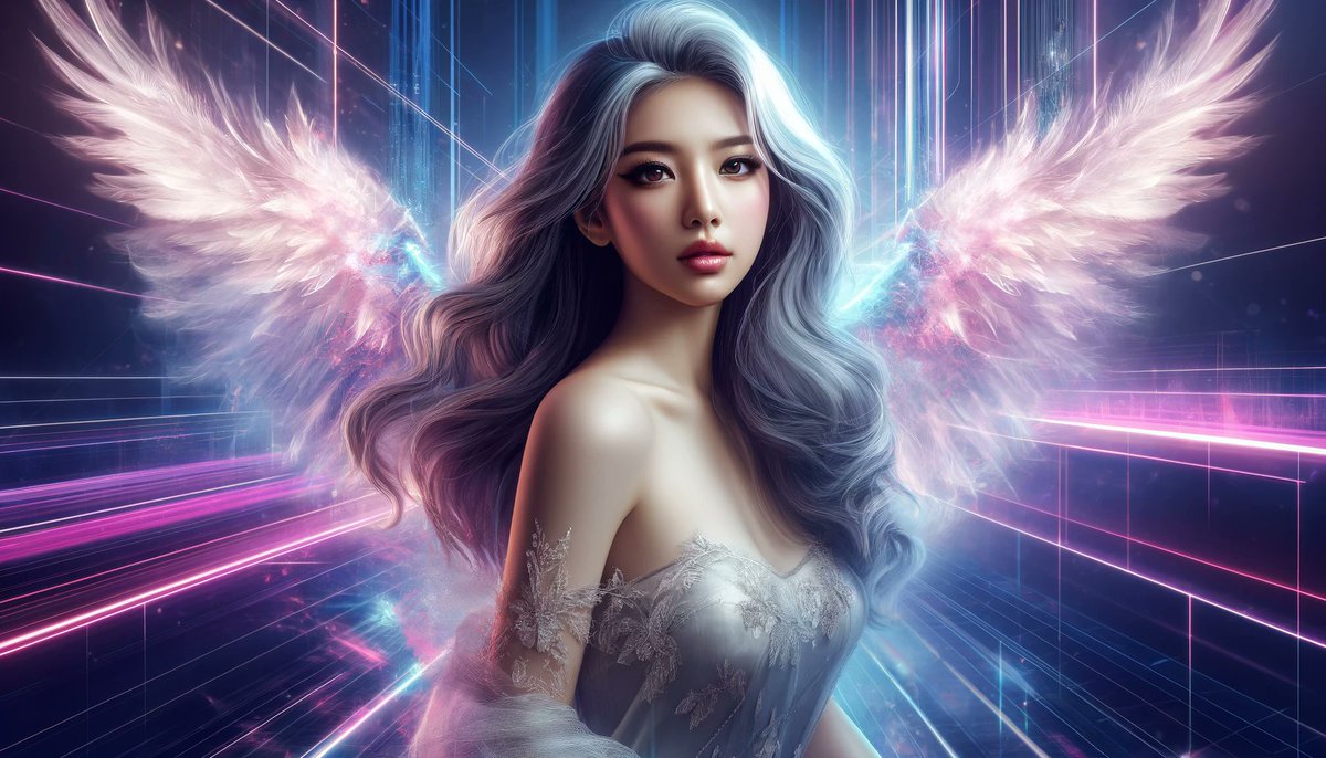 spacenftgaming's tweet photo. Is it just me or do my wings make me look ready to take on the cybernetic heavens? #AngelInTheFuture #CyberWings #Vitual #Art https://t.co/R4sixabaBM