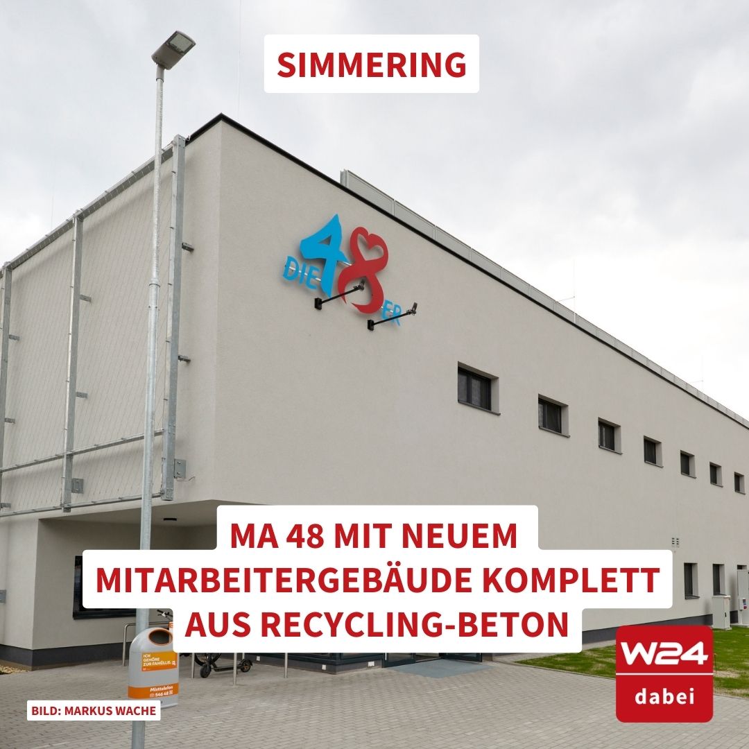 Nachhaltig: <a href="/Die48er/">Die 48er</a> haben ihr neues Mitarbeitergebäude in der Jedletzbergerstraße (11.) komplett aus Altbeton errichtet. Es ist damit das erste seiner Art in #Wien #W24dabei
w24.at/News/2024/5/MA…