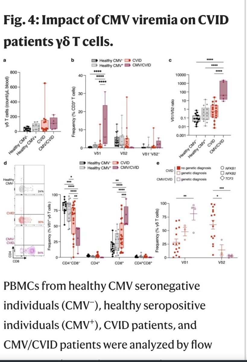 Well done @lauren_jtweets and co-authors on some elegant work demonstrating γδ T cell expansion in CMV viremic CVID primary immunodeficiency patients. @NCICancer #CMV