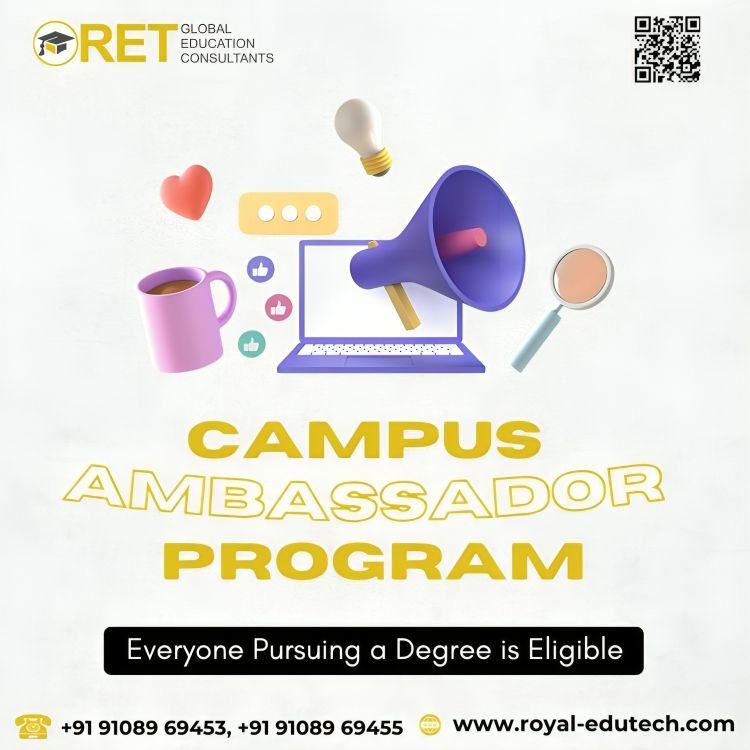 Calling all students! If you're pursuing a degree, this opportunity is for you. Become a campus ambassador and lead the way in promoting global education initiatives at your university. #RETConsultants #RET #StudyAbroadConsultants #BangaloreStudyAbroad #GlobalEducationConsultant