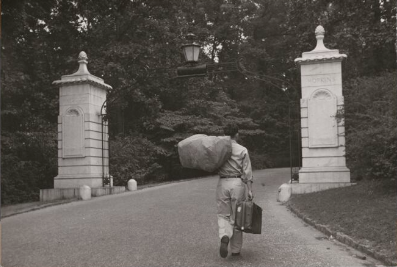 It's Throwback Thursday. In observance of the upcoming Memorial Day holiday, pictured below, a soldier walking through the Emory gates circa 1940-1960. #ThrowbackThursday @EmoryLibraries @emorycollege @EmoryUniversity Image: tinyurl.com/mteravps