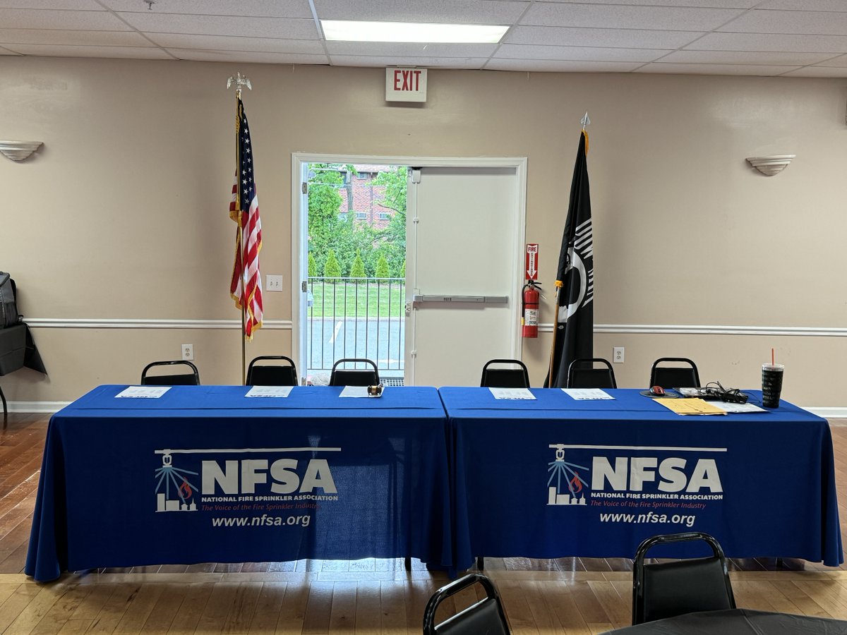 NJFSAB's tweet photo. 🚨 On Tuesday, May 14th, the NFSA NJ Chapter held its monthly meeting at American Legion Post 136 in Lodi, NJ. This annual event helps raise funds for the post. Special thanks to guest speaker Mark Esker, MSW from Common Voices. Your insights on fire sprinklers were invaluable.💧 https://t.co/reFnKhyNYu