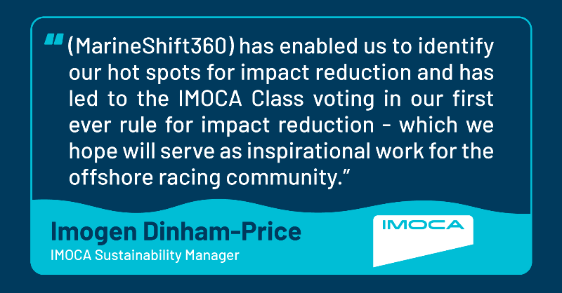 MarineShift360's tweet photo. @ImocaGS recently unveiled their new Impact Reduction Rule, mandating a 60tCO2e reduction in Global Warming Potential (GWP) for all IMOCAs built between 2025 &amp; 2028. The IMOCA team conducted 12 #LCA studies from 2021 to 2024 with the support of #MarineShift360. Learn more: