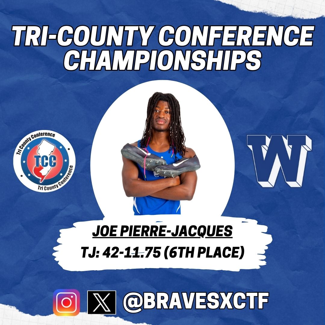 bravesxctf's tweet photo. ⚡️TCC CHAMPIONSHIPS⚡️

MEDAL WINNERS:
🔵Joe Pierre-Jacques-Triple Jump
⚪️Wayne Farmer-Javelin
🔵Saber, Delicana, Kershner, Burgio-4x800m Relay https://t.co/OpRpj48KT2
