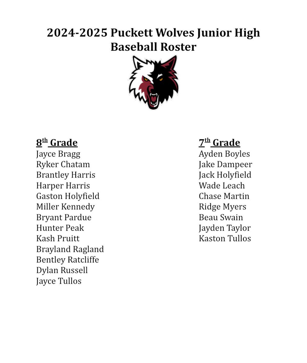 Puckett Wolves Baseball tweet media