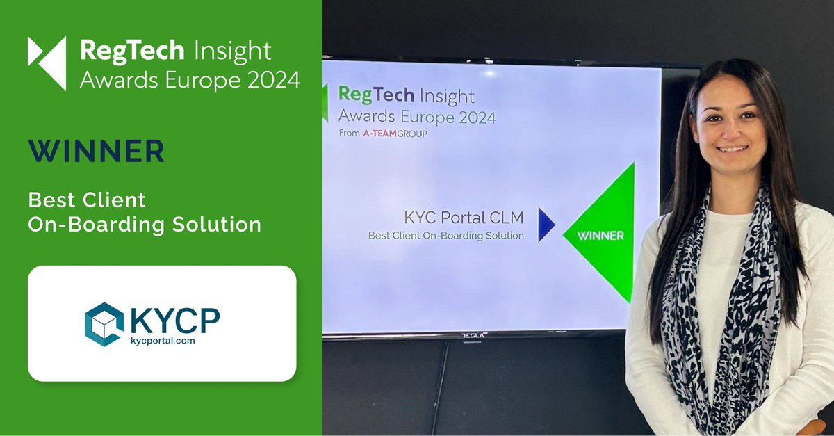 We're pleased to present the 2024 RegTech Insight Award Europe for Best Client On-Boarding Solution to... @kycportal! Congratulations!

a-teaminsight.com/awards/regtech…

#RTIawards #regtech #clientonboarding