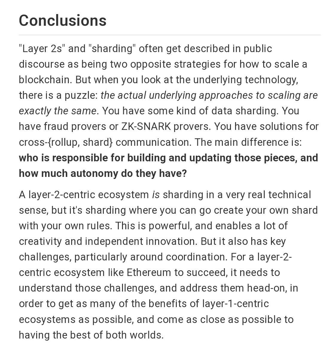 In #Vitalik's article, he delves into the trade-offs of security, speed, and coordination in #layer2 versus centralized #layer1 systems. He highlights the technical sharding in a layer-2 ecosystem and the rise of the #ERC7683 standard for cross-chain token exchange.