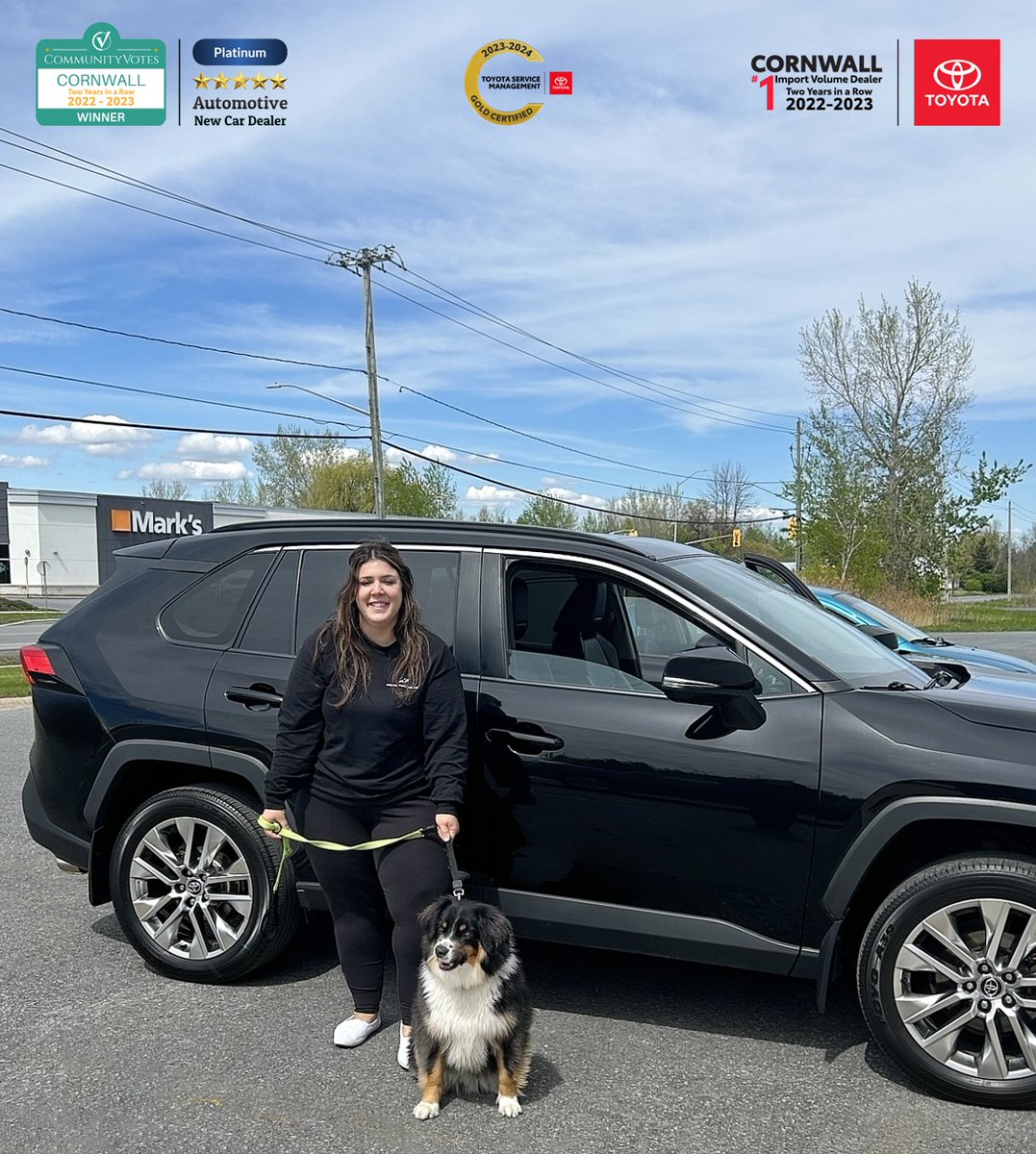 CornwallToyota's tweet photo. Kyshia Kiani-Tari and Remi picking up their 2019 TOYOTA RAV4 XLE AWD PREMIUM!!!!!
Thank you both and Congratulations!
Mark Hickman
eMail: markota2015@gmail.com
Cornwall Toyota
1875 Brookdale Avenue
Cornwall, Ontario. K6J 5X6 CANADA
(613) 932-1106
https://t.co/LXqQ8P7fVQ https://t.co/gMDkha4rlA