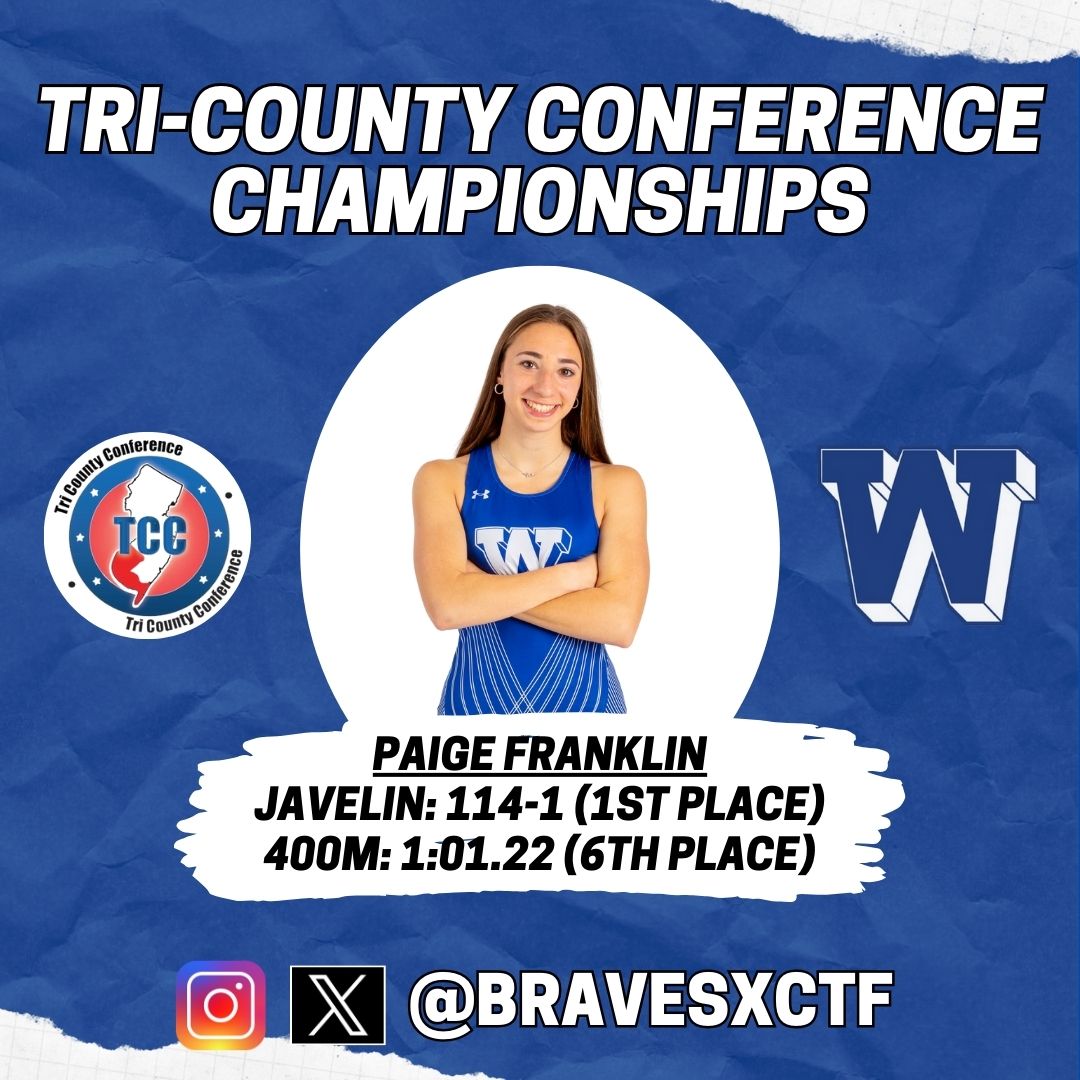 bravesxctf's tweet photo. 🚨TCC CHAMPIONS🚨

🔵Amissah, Bruno, Hollimon, Pinnock-4x400m Relay
⚪️Paige Franklin-Javelin (NJ Top 25) https://t.co/Uc9DRe77d6