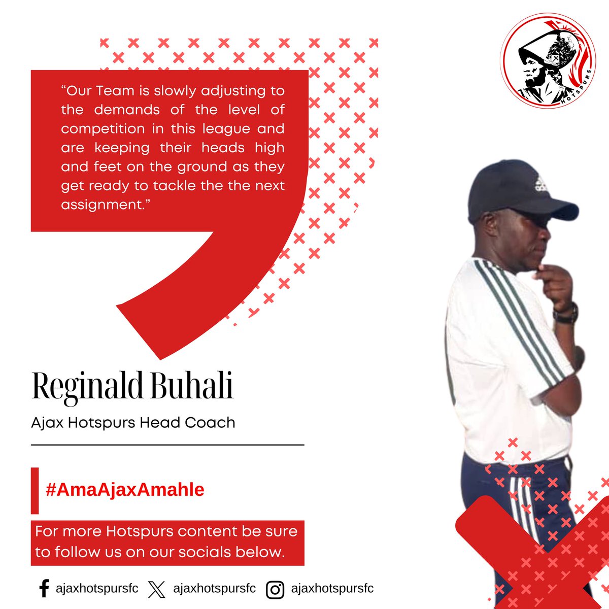 HotspursAjax's tweet photo. Ahead of Matchday 4 of the 2024 Southern Region league vs. @FcZebraRevo we caught up with Hotspurs Head Coach Buhali to get his thoughts on the season so far.
#ForMpopoma
#ForBulawayo
#AmaAjaxAmahle https://t.co/F3hDa9QYU3