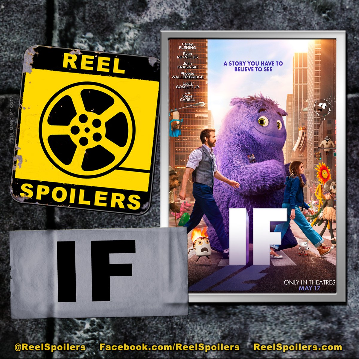 KevinRBrackett's tweet image. New on @ReelSpoilers, summer movie season is upon us with the first big kids movie - IF. Written and directed by John Krasinski, starring Ryan Reynolds and Cailey Fleming with a huge cast of supporting voices.

LISTEN: bit.ly/IFmovie
WATCH: bit.ly/IFspoilers