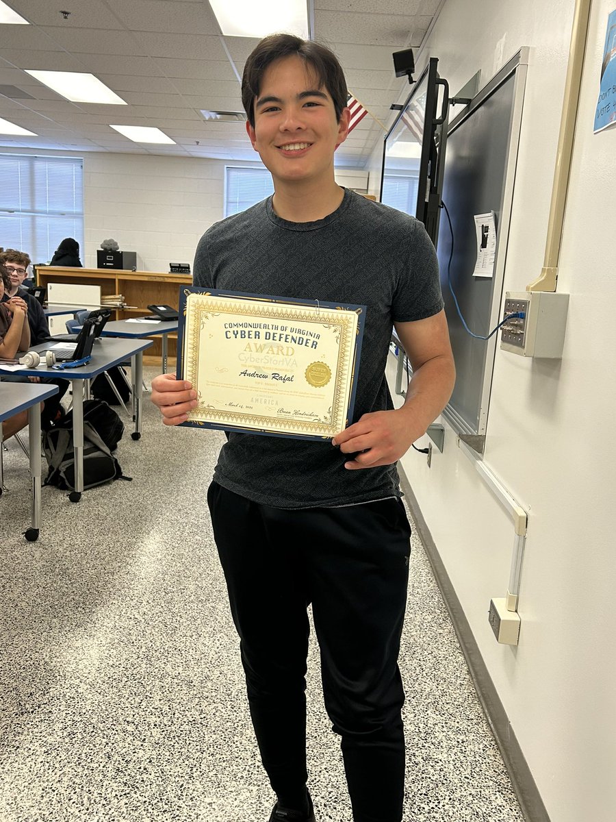 STEMAcademyLHS's tweet image. Congratulations to our students that placed in the @CyberStartUSA completion earlier this year. Two @LandstownEagles were top 5 finalists and earned $100! Kudos to teacher and mentor , Mr. Manlunas. #EagleEngagement