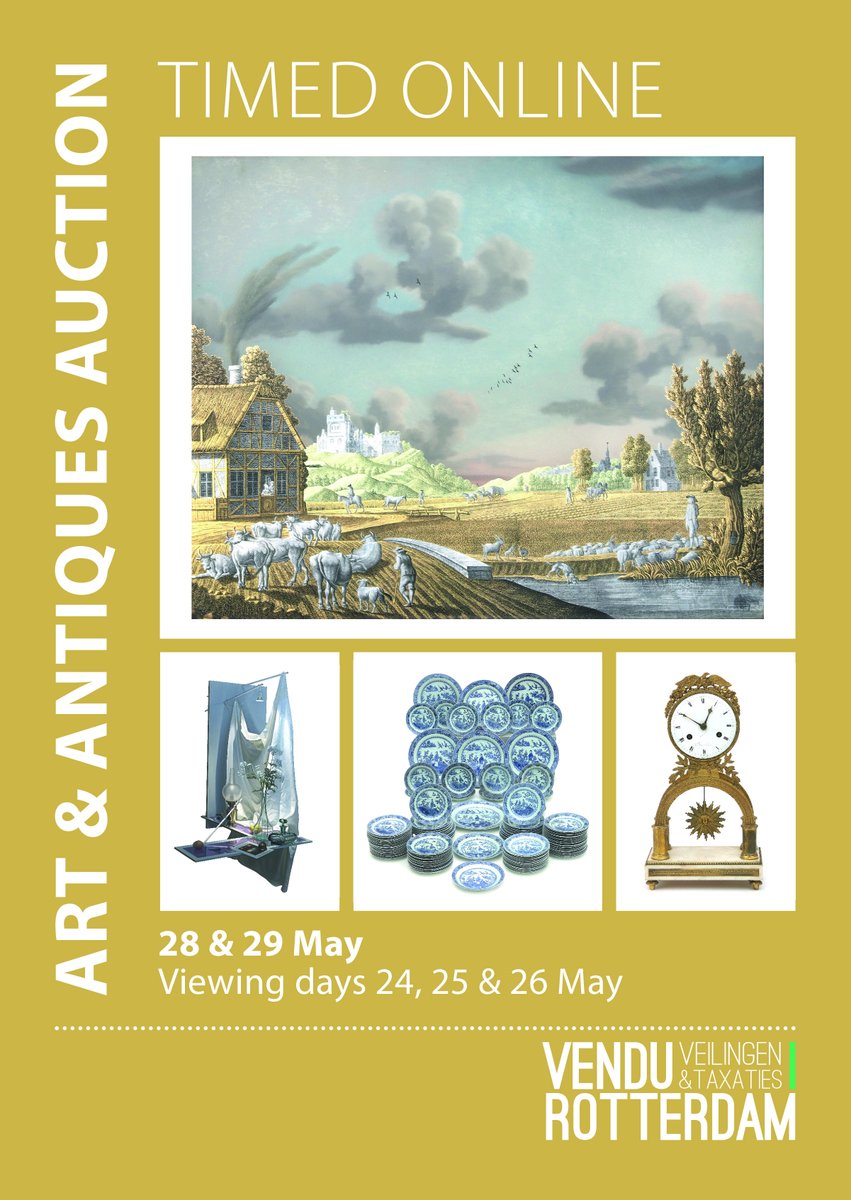 VENDU ROTTERDAM's Auction Catalogue 'Art and Antiques' is online! with highlights By Jonas ZEUNER, Otto JEERELMAN, Marianus KRUSEMAN, Asger JORN, Günther UECKER, Sam DILLEMANS and many more. Bid now! ONLINE AUCTION: From May 3 - 29 2024. CATALOGUE: artprice.com/sale/485481/ar…