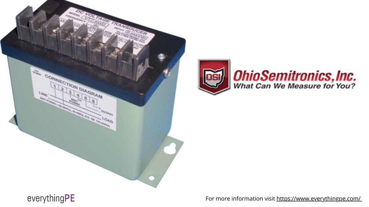 Achieve accurate measurement and isolation with DC Voltage Transducer from Ohio Semitronics Learn more: ow.ly/6eFt50RSscb #products #datasheet #manufacturing #quotation #transducer #testandmeasurement #isolator #powerconversion #powermanagement #powerelectronics
