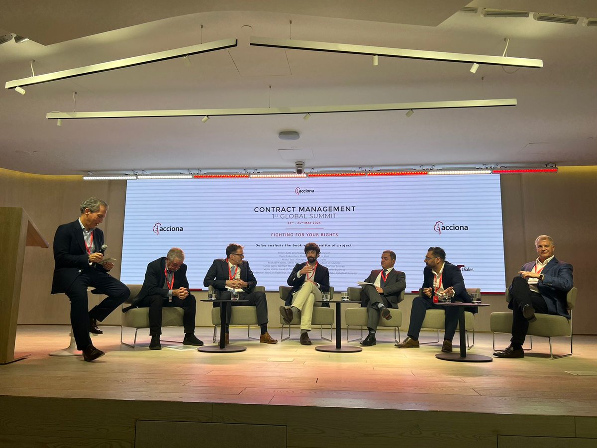 ACCIONA_EN's tweet image. Today we held the second session of the Contract Management 1st Global Summit. This time, the event focused on the theme &quot;Fighting for your rights&quot; with some renowned speakers 👇