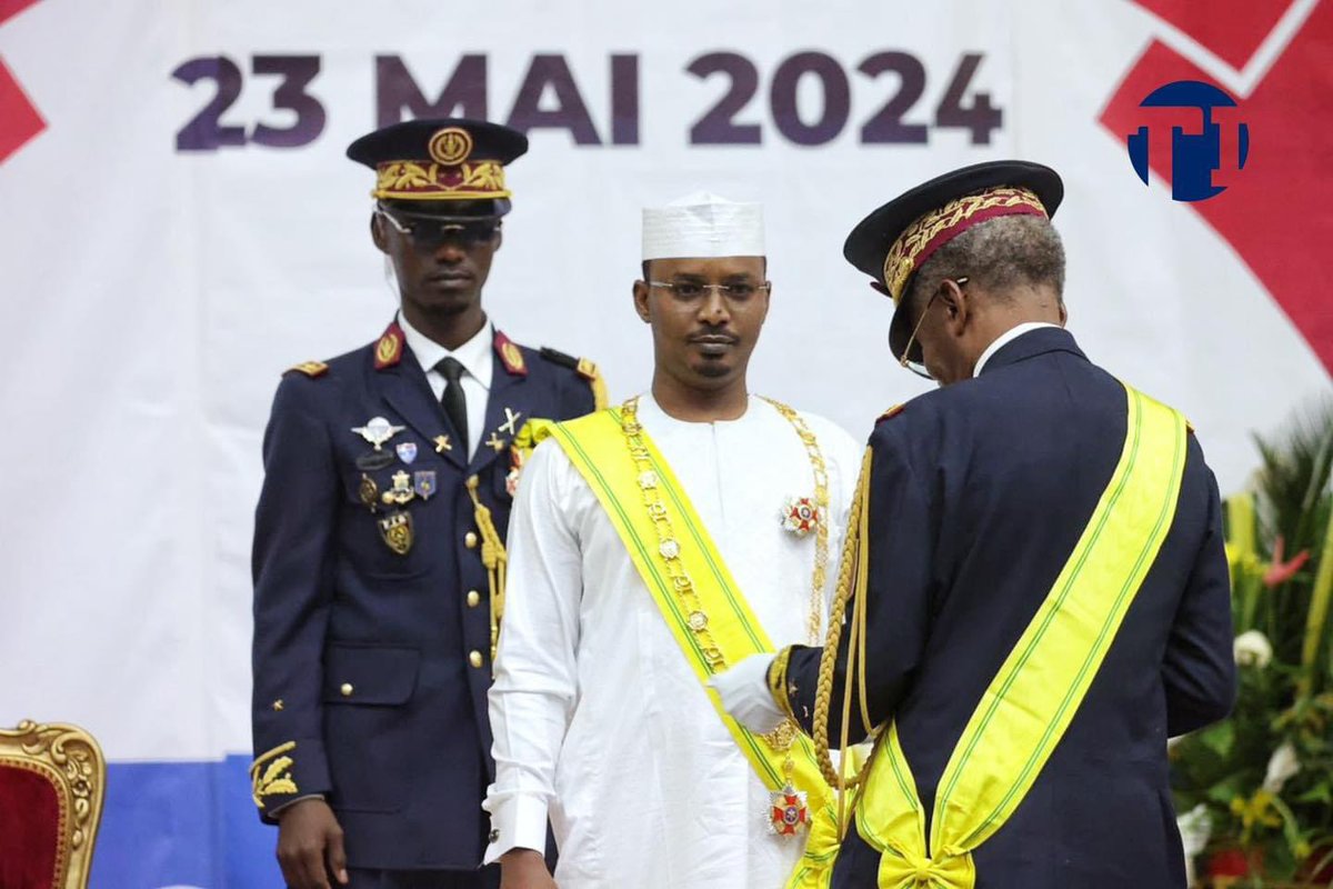 Ambatchadparis's tweet image. Mahamat Idriss Deby Itno, investi Président de la République du #Tchad.

La cérémonie de prestation de #serment a eu lieu ce jeudi 23 mai 2024 au palais des Arts et de la culture de N’djaména en présence de plusieurs Chefs d’Etat, de Gouvernement et de délégation, des…