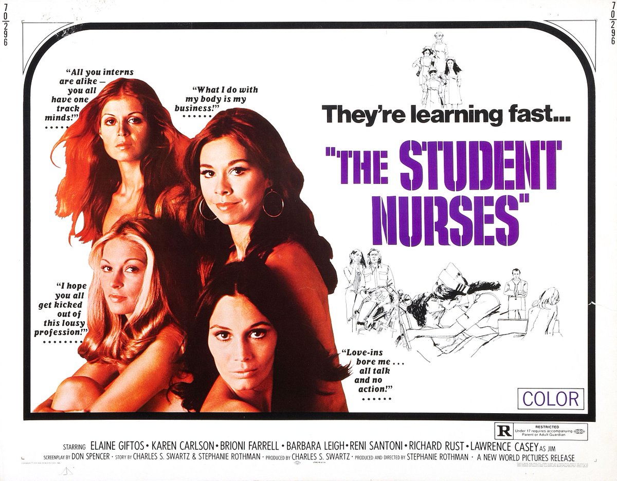 Today’s Find: This 1970 film was the second one from Roger Corman’s low-budget production company & began a popular series of nurse “exploitation” films tinyurl.com/y32wzcgu#histm… #histnursing
