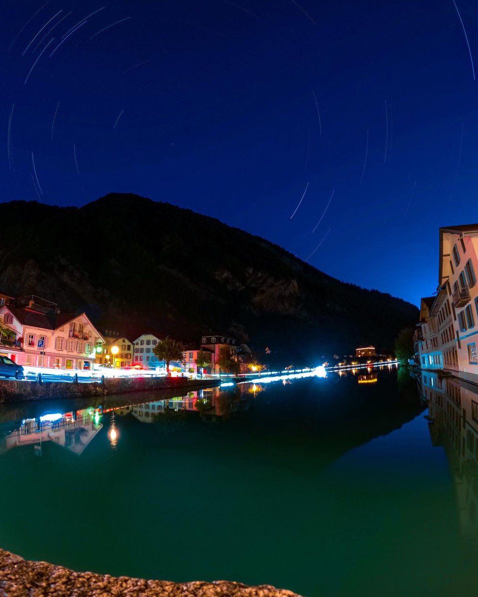 Interlaken, Switzerland under the stars. 🇨🇭✨