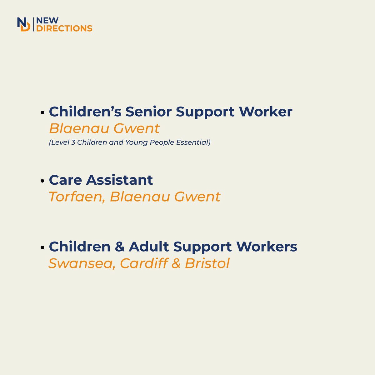 Our Hot Jobs right now👀

Looking to work in health and social care? Use the link below to find out more about the roles we have available ⬇️

new-directions.co.uk/social-care/

#newdirections #socialcare #healthcare #carework #childsupportworker