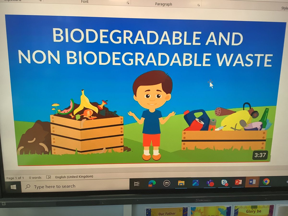 In Geography Year 1 have been learning about the differences between biodegradable and non biodegradable waste. Year 1 have been thinking about how we can recycle and reduce the amount of non biodegradable waste they produce.