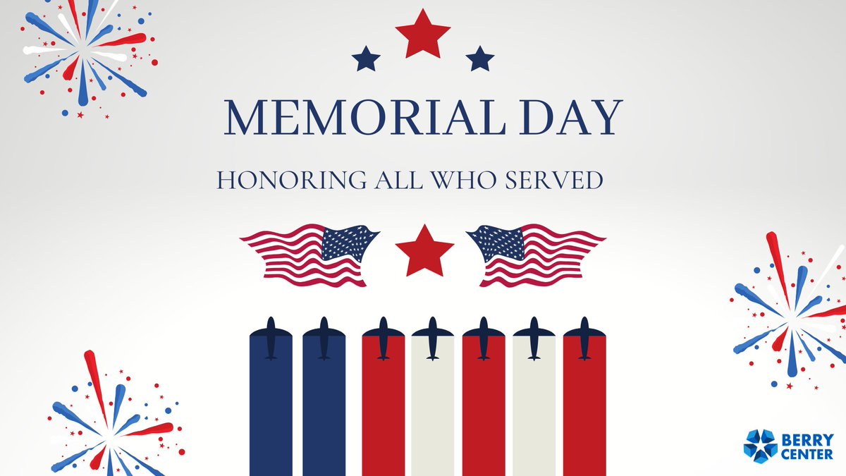 It's #MemorialDay, and we at the Berry Center are taking a moment to pay tribute to those in our community and all communities who have served our Nation.