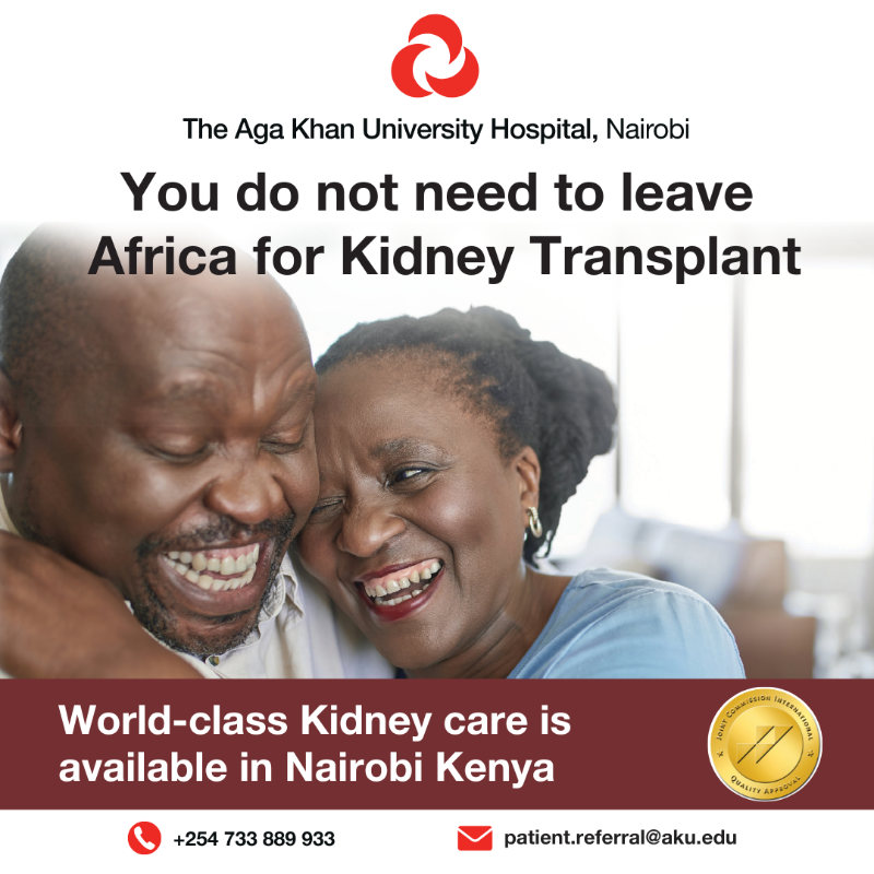 AKUHNairobi's tweet photo. Why leave Africa for Kidney care, when you can get it right around the corner? No matter where you are, our highly 
qualified staff are ready to give you the quality care you deserve. 

#KidneyCare #KidneyTransplant #AKUHNairobi https://t.co/NoQGxLd5kj