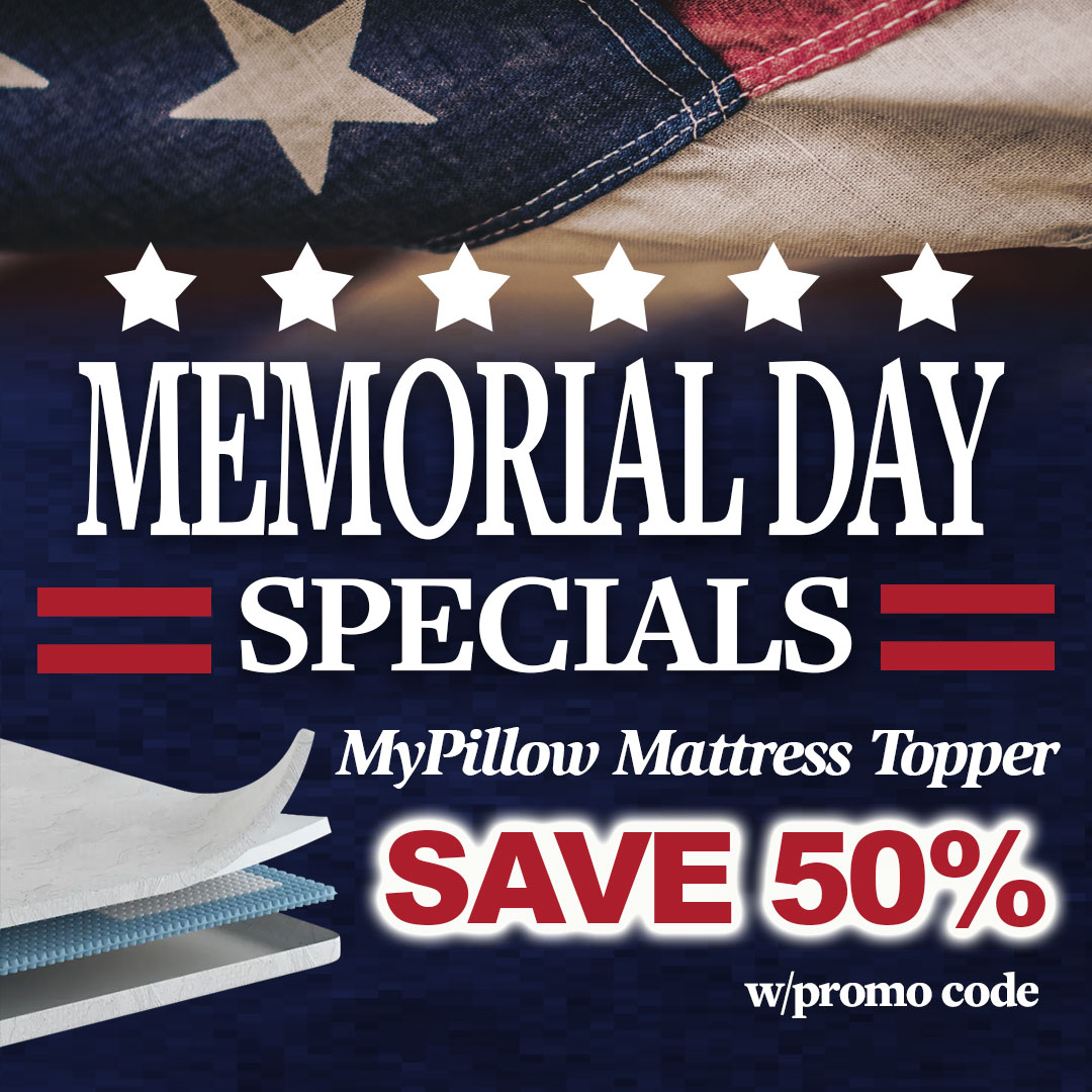 Memorial Day Specials: Transform your sleep experience with the 3' MyPillow Mattress Topper! Made in the USA, this incredible topper is now 50% off with promo code R77. Say goodbye to restless nights and hello to ultimate comfort! #MyPillow #MattressTopper #SleepBetter