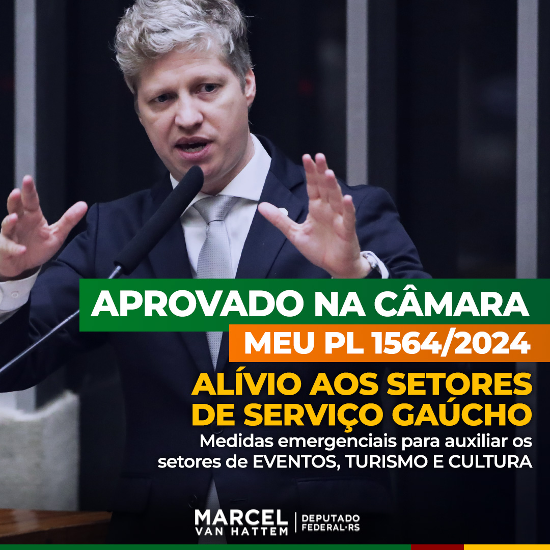 Por unanimidade, a Câmara dos Deputados aprovou Projeto de Lei de minha autoria que garante medidas emergenciais para atenuar os efeitos da crise no setor do Turismo e de Cultura no Rio Grande do Sul, como já aconteceu durante a pandemia de Covid-19. Por conta das enchentes que