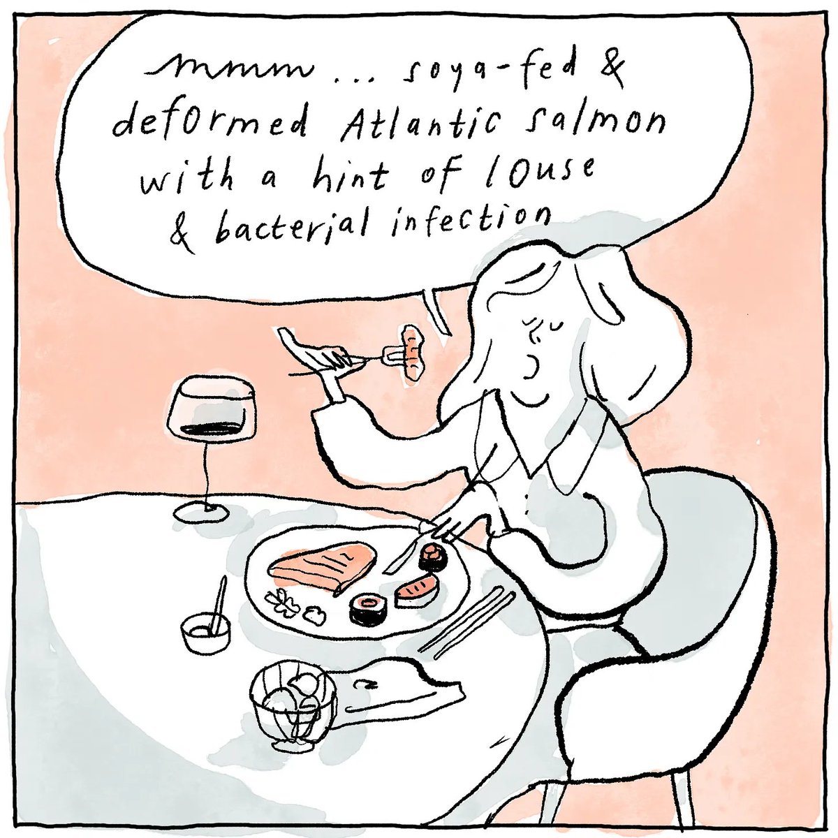 Come on Iceland, don't get sucked into the same toxic relationship with salmon farmers as <a href="/scotgov/">Scottish Government</a>.  The environmental and ethical impacts are not worth it. 
My Fish Farming Report, by <a href="/RanFlygenring/">Upp með hendur</a> open.substack.com/pub/ranflygenr…