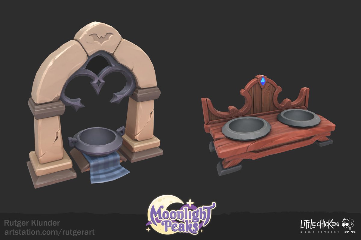 Fancy food bowls wips for the hellkitten🐈‍⬛️. Made by the immaculate @RutgerArt 🙌💜

#cozygames #lifesim #cat