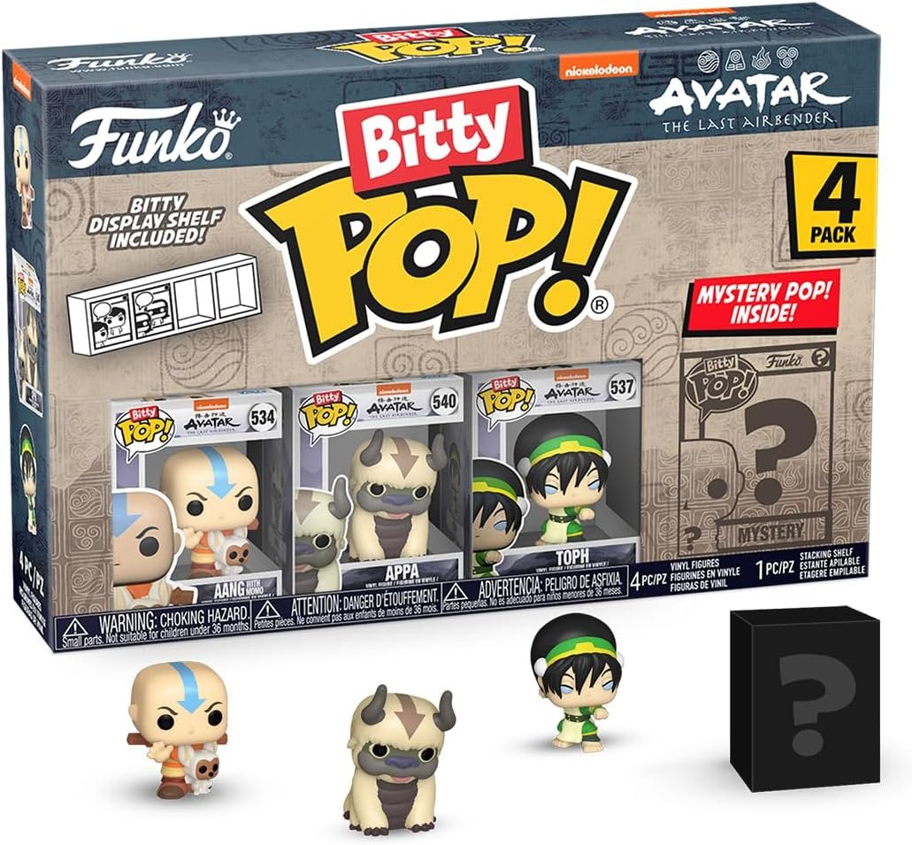IGNDeals's tweet photo. Funko Bitty Pop!: Avatar: The Last Airbender 4-Pack preorders at Amazon ($14.99)

Aang with Momo, Appa, Toph https://t.co/ffTIb20W86
Katara, Sokka, Suki https://t.co/jsWldKi685
Iroh, Admiral Zhao, Firelord Ozai https://t.co/3nVYHPSsOi
Azula, Ty Lee, Zuko https://t.co/qNvb5UwJJ7 https://t.co/o4aEWBG0Zz