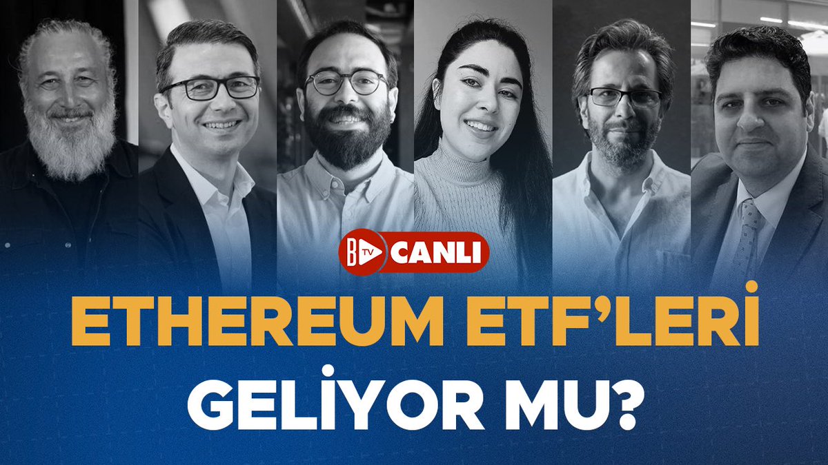 🔹 Spot #Etherum ETF'leri için kritik karar günü! 🔹 #ETH ETF'leri onaylanacak mı? @TanselKayaTR, @tunakaya_yk, @turansert, @devrimdanyal ve @BitcoinKralice BTCHaber TV'de @eemirhanerdogan'ın canlı yayınında #ETF gündemini değerlendiriyor. 🕥 22.30 ▶️ youtube.com/live/8l3t2BxVQ…