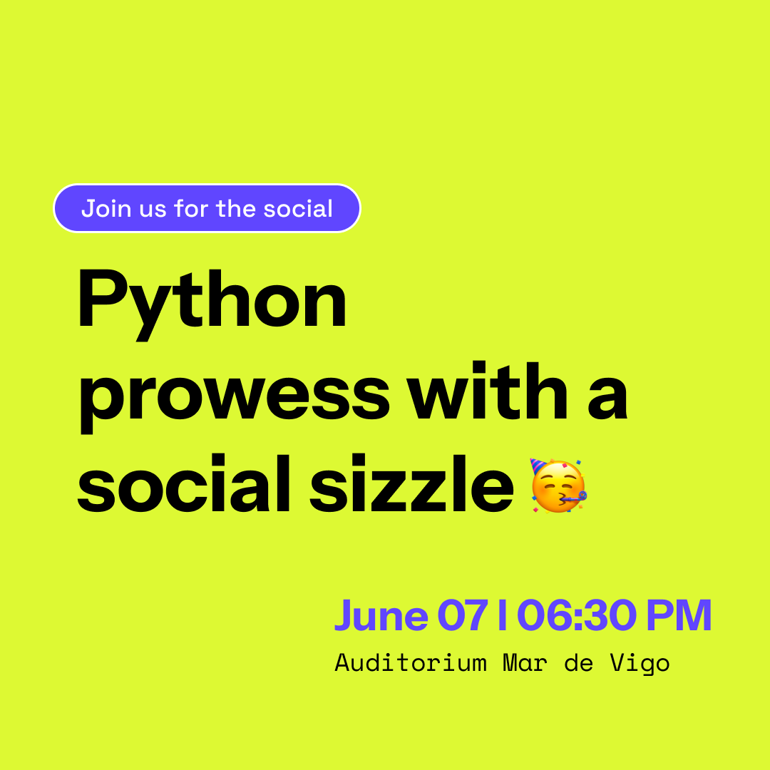 DjangoConEurope's tweet photo. Join @platformsh for the #DjangoConEU2024 afterwork party. Come and mingle, share insights, and maybe even brainstorm the next big project over some good vibes. 🕶✨
Go to Platformsh booth to sign-up for this mesmerising party!
#platformsh #vigo https://t.co/1pTrINwOKr