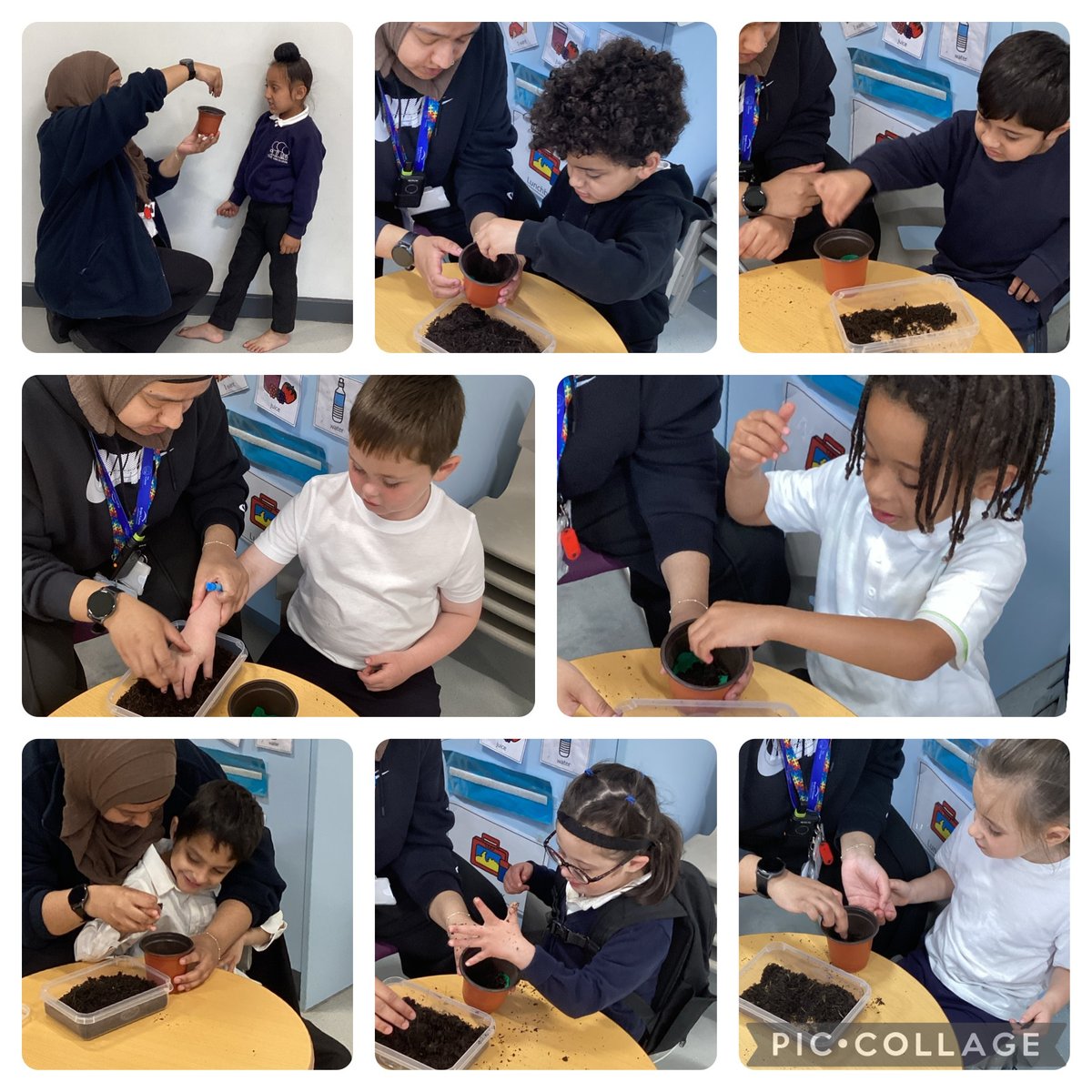 Orchards_School's tweet photo. Brambles have been our gardening superheroes this half term. Look at the engagement and curiosity on show here whilst they planted sunflowers #engagement #curiosityapproach @BrightFuturesET https://t.co/MsZRHobhUr