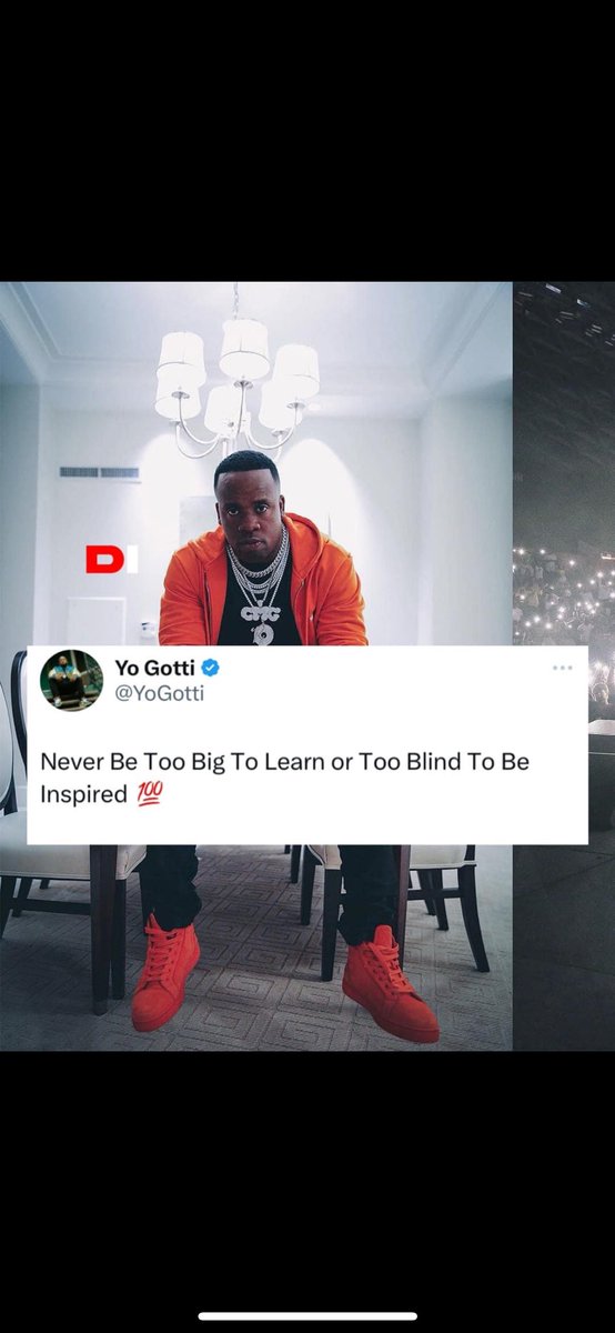 Never Be too Big To Learn or Too Blind To Be Inspired 💯 #yogotti #CMG #relateable #quotesoftheday #viral #tweet #bigvonn