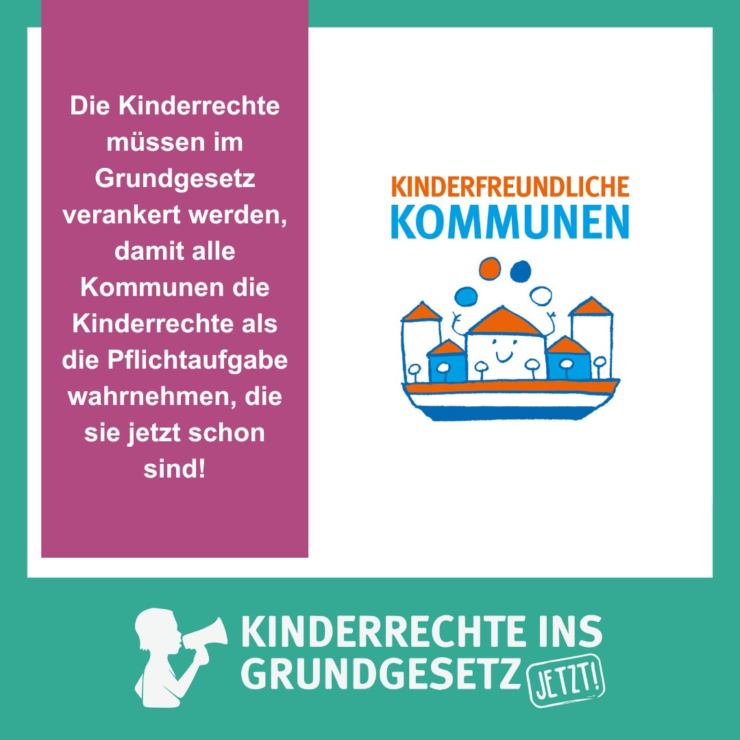 kf_kommunen's tweet photo. Es gibt viele Gründe, warum #Kinderrechte in das #GG aufgenommen werden sollten - hier sind einige: #Repräsentanz,  Gleichwertigkeit, #Mitsprache, Schutz der Bedürfnisse &amp; Stärkung der #Demokratie, denn
Kinder &amp; Jugendliche sind ein selbstverständlicher Teil unserer Gesellschaft! https://t.co/vNLc96ScG9