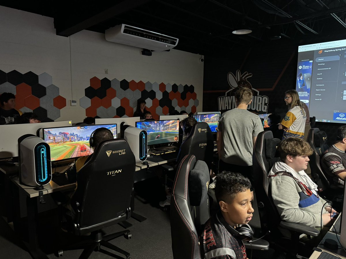 The Spring 3v3 is underway!! It’s a packed house in the esports arena.